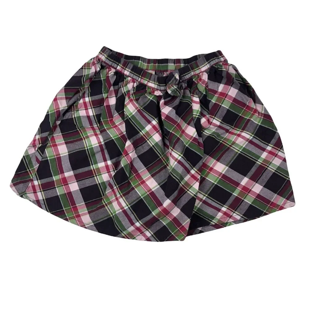 Gymboree Purple Pink Green Plaid Skirt Girls Size 9